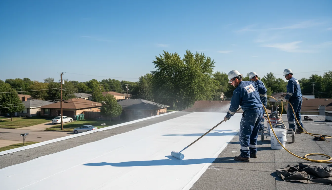 Commercial roof coating in Santa Fe, TX near me